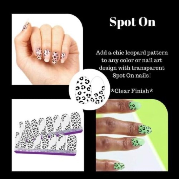 Color Street Nail Polish Strips - Spot On - Clear Nail Glitter Art - Picture 1 of 3